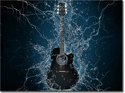 Fensterfolie Rock Gitarre