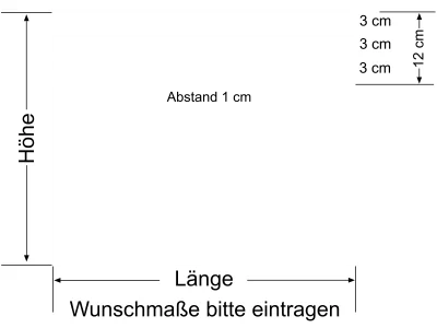 Fensterfolie Streifen 12/1 - Ansicht Farbauswahl und Anleitung zur Größenberechnung
