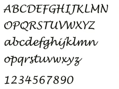 Sichtschutzfolie für Tierarztpraxis - Ansicht Alphabet 1.Zeile