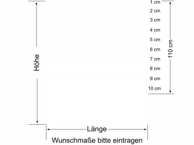 Fensterfolie Verlauf - Ansicht Farbauswahl und Anleitung zur Größenberechnung