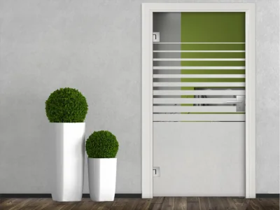 Fensterfolie Verlauf aug Glastür