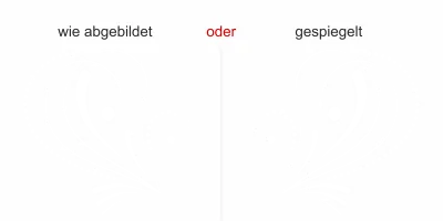 Fenstertattoo Schmuckornament - Ansicht Ausrichtung und Farbauswahl