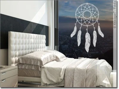 Fenstertattoo mit Traumfänger für das Schlafzimmer