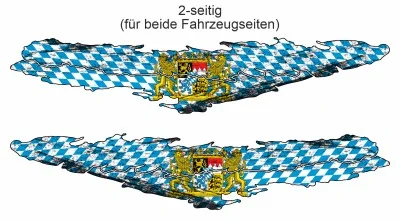 Flagge Bayern als Autoaufkleber