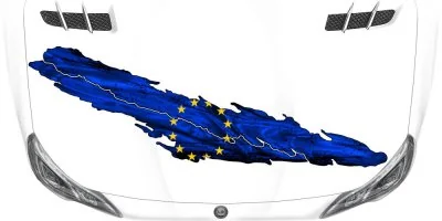 Autoaufkleber Europa auf Motorhaube