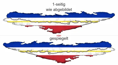 Flagge Mecklenburg-Vorpommern Autoaufkleber - Ansicht Ausrichtung