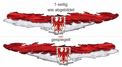 Autoaufkleber Flagge von Brandenburg - Ansicht Ausrichtung