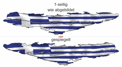 Flagge von Griechenland als Autoaufkleber - Ansicht Ausrichtung