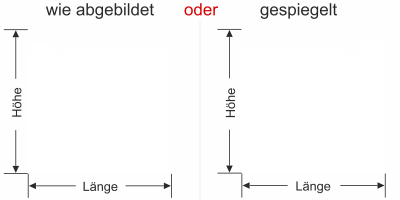 Folie für Fenster Modern Art als Sichtschutz - Ansicht Ausrichtung und Farbauswahl
