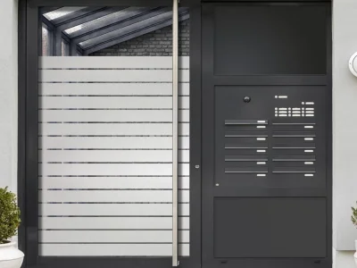 Ganzglastür Glasdekorfolie Streifen 10/1 cm