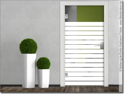 Ganzglastür Glasdekorfolie Streifen 10/1 cm