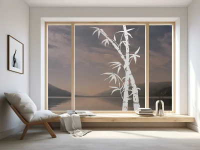 Glasaufkleber Bambus