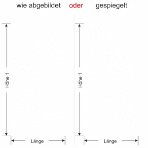 Glasbanner Leopard - Ansicht Ausrichtung mit Farbauswahl
