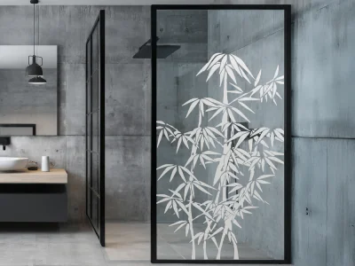 Glasdekor Asia Bambus