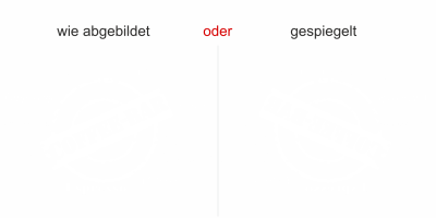 Glasdekor Coffee Bar - Ansicht Ausrichtung mit Farbauswahl