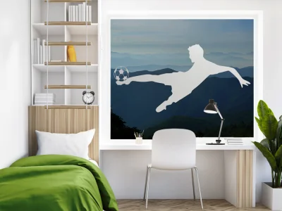 Fensterfolie mit Fußballmotiv fürs Kinderzimmer