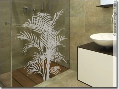 Glasdekor Palme Wedel