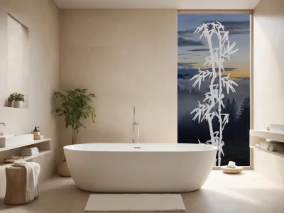 Glasdekor Stilvoller Bambus