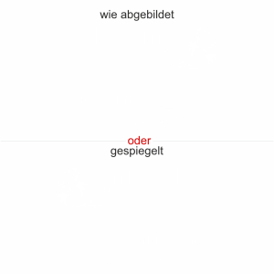 Glasdekor Willkommen - Ansicht Ausrichtung mit Farbauswahl