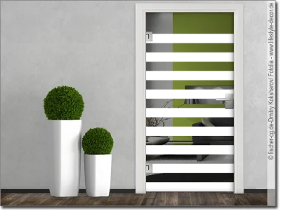 Glasdekorfolie für Türen mit Streifen 10/10 cm