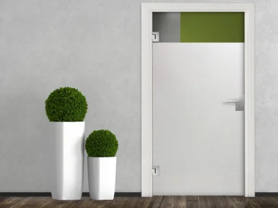 Fensterfolie Zuschnitt auf Glastür