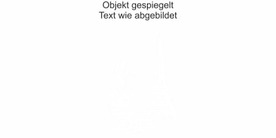Glasdesign Eiffelturm Paris - Ansicht Ausrichtung und Farbauswahl