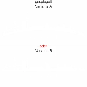 fensteraufkleber hamburg - Ansicht Ausrichtung mit Farbauswahl und Variante