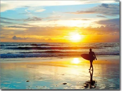 Abendsonne mit Surfer