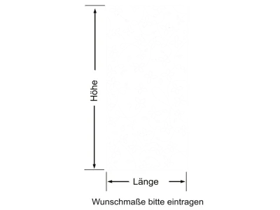 Glasfolie Blütenwind - Ansicht Grössenberechnung