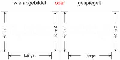 Glasfolie Fußpflege - Ansicht Ausrichtung und Farbauswahl Vorschlag 2