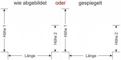 Glasfolie für Kanzlei - Ansicht Ausrichtung mit Farbauswahl und Vorschlag 1