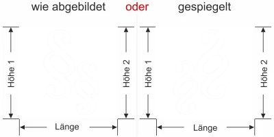 Glasfolie für Kanzlei - Ansicht Ausrichtung mit Farbauswahl und Vorschlag 2