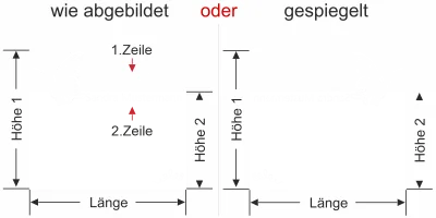 Glasfolie Sichtschutz Beauty - Ansicht Ausrichtung mit Farbauswahl Vorschlag 1