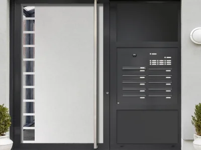 Glasfolie Viereck als Sichtschutz auf Haustür