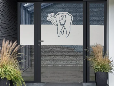 Glasfolie Zahnarztpraxis