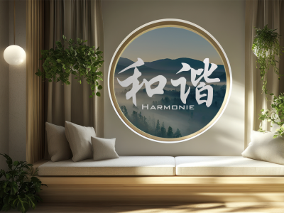 Glasschmuck Chinesisches Zeichen Harmonie