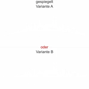 Aufkleber für Glas München - Ansicht Ausrichtung und Farbauswahl