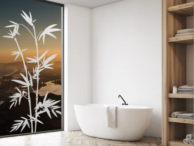 Glastattoo Bambuszweige