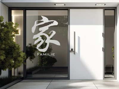 Glastattoo Chinesisches Zeichen Familie