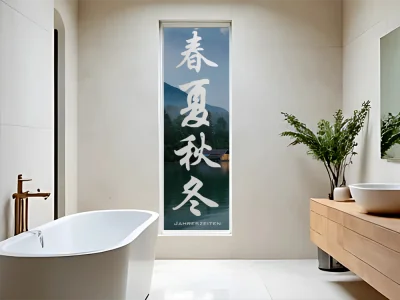 Glastattoo Chinesisches Zeichen Jahreszeiten