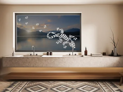 Glastattoo Exotische Echse