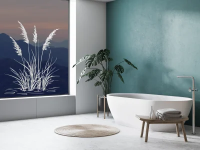 Glastattoo Leichtes Ufergras