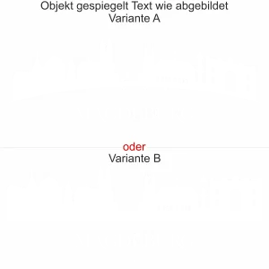 Aufkleber für Glas mit der Sykline von Magdeburg - Ansicht Ausrichtung mit Farbauswahl und Variante
