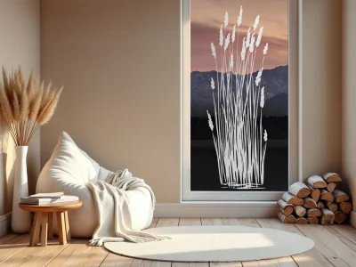 Glastattoo Majestätische Gräser