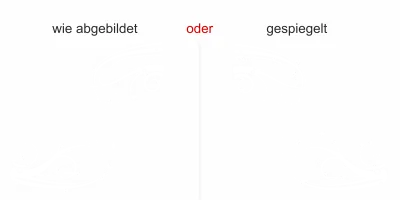 Glastattoo Ornament Welle - Ansicht Ausrichtung und Farbauswahl