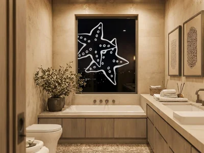 Glastattoo Seesterne