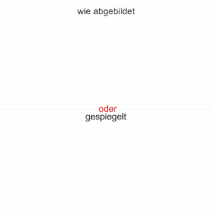 Glastattoo WELCOME - Ansicht Ausrichtung