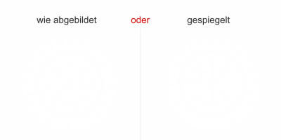 Glastattoo Wikingerkompass - Ansicht Farbauswahl