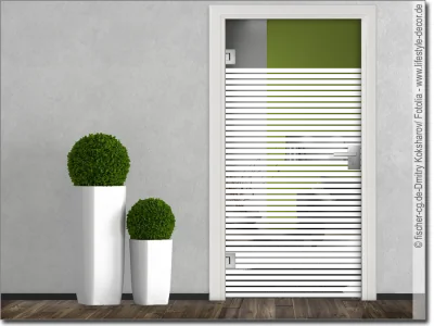 Glastür Aufkleber Milchglasfolie Streifen 3/1 cm