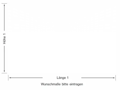 Glastür Milchglasfolie Fluchtperspektive - Ansicht Ausrichtung mit Farbauswahl